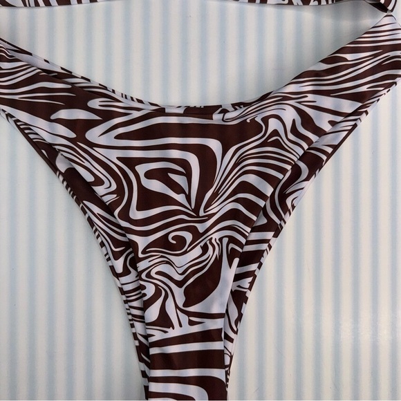 NEW Shein Bikini SET Brown White Animal Print - Picture 7 of 13